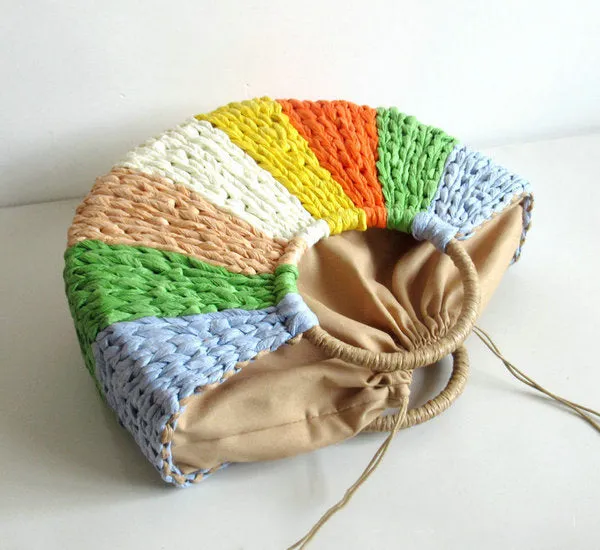 Handmade Rattan Beach Straw Bag - Oddinna