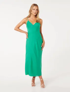 Hattie Asymmetric Seam Midi Dress