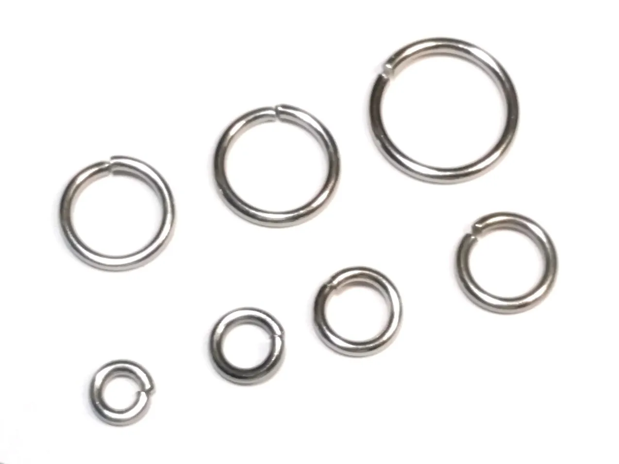 Heavy Duty Jump Ring Kit, Assorted Sizes, Stainless Steel, 16 gauge, 1.2mm, Closed Unsoldered, 5mm, 6mm, 7mm, 8mm, 9mm, 10mm, 12mm JRK 7HC