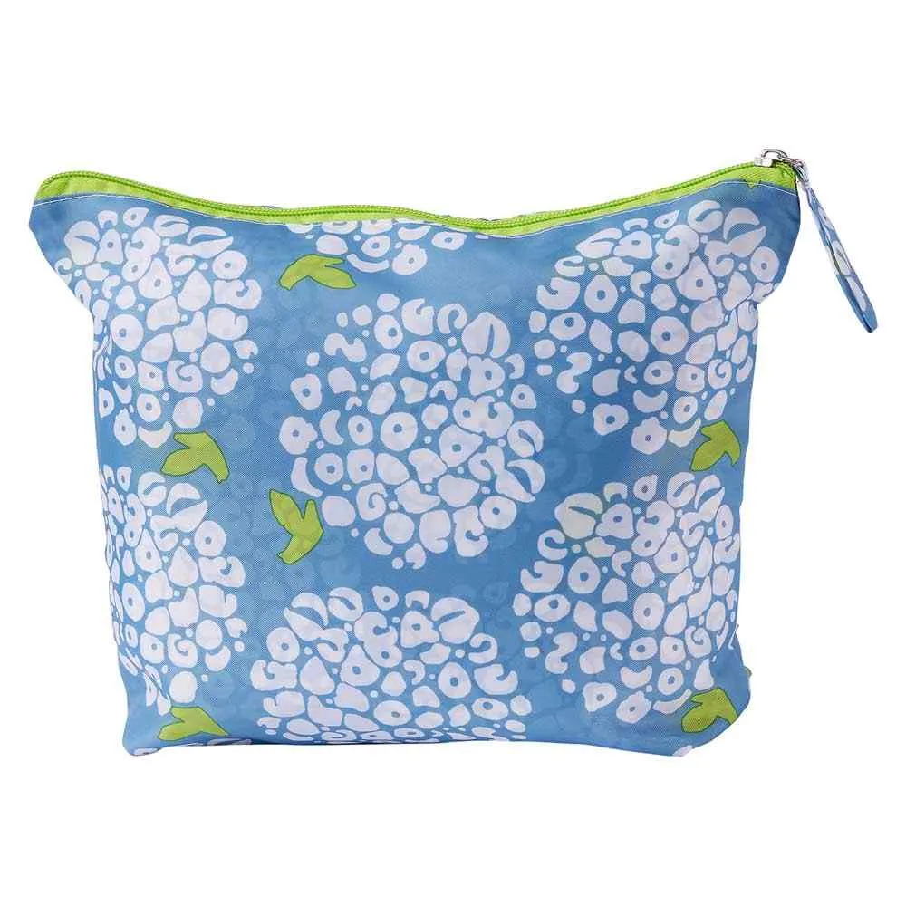 Hydrangea Blossoms Splash Proof Pouch