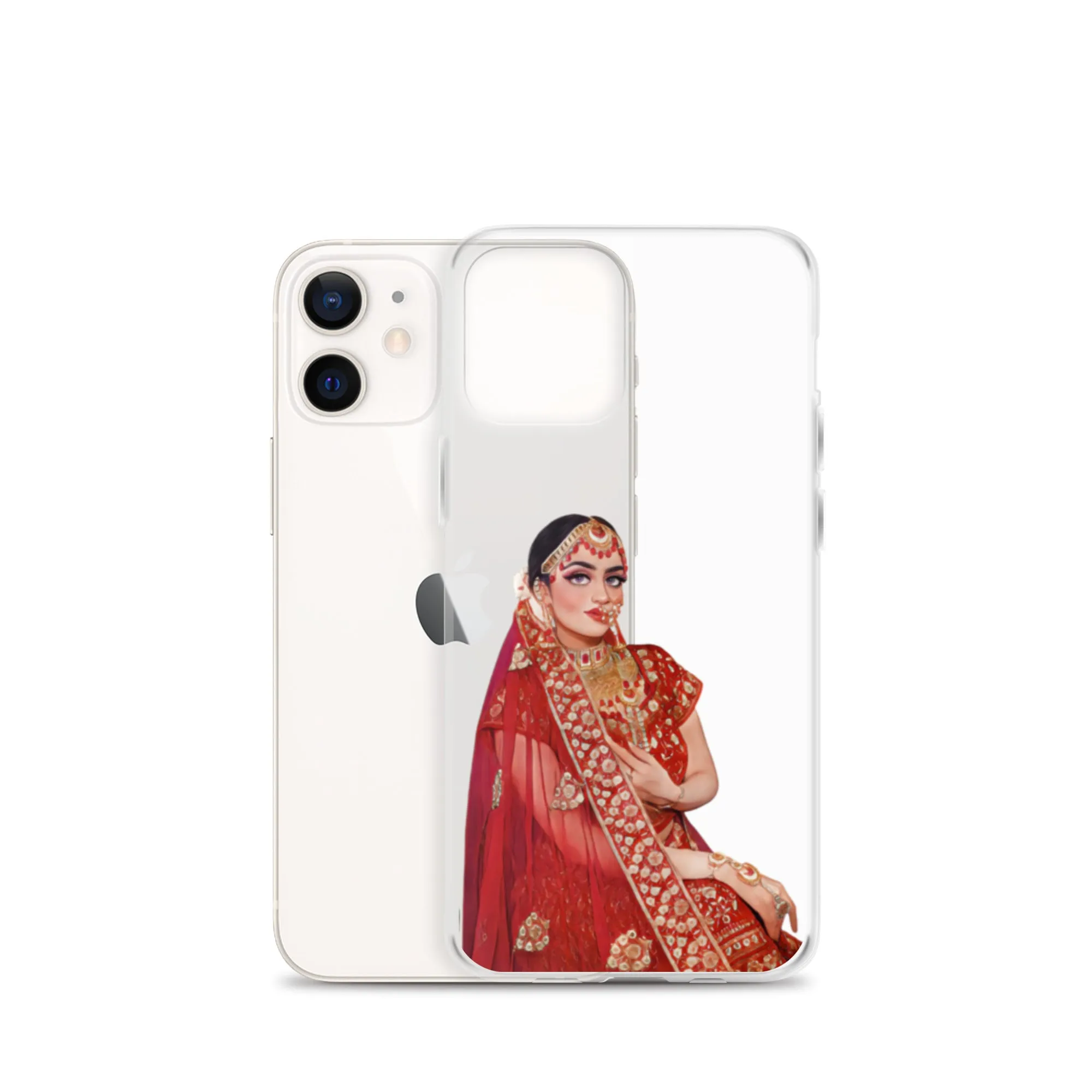 Indian Bride illustration Clear iPhone Case