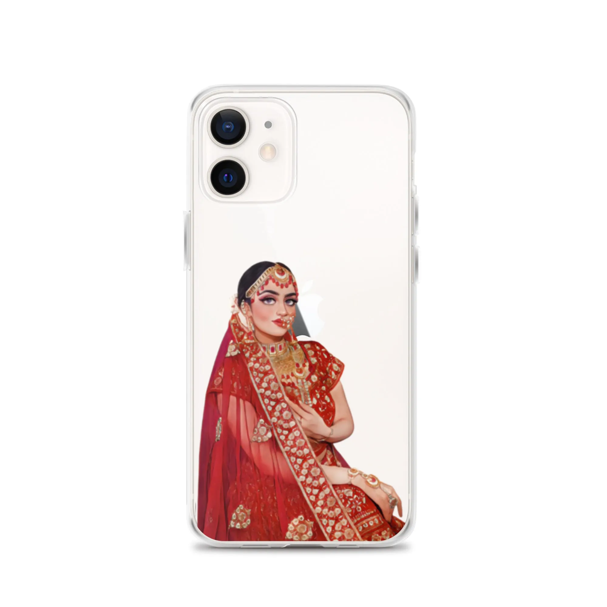 Indian Bride illustration Clear iPhone Case