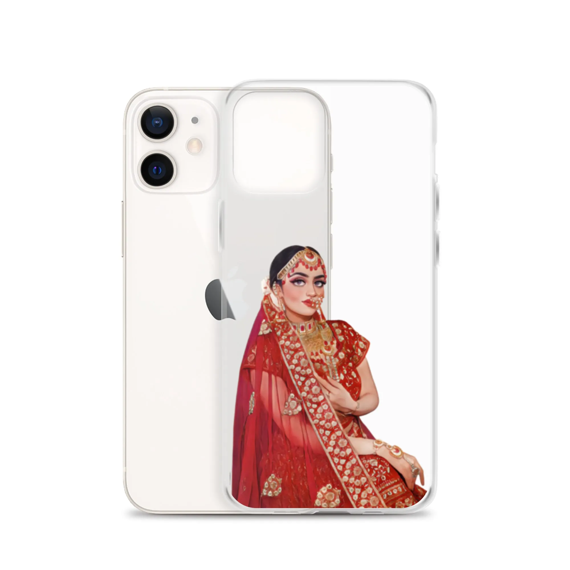 Indian Bride illustration Clear iPhone Case