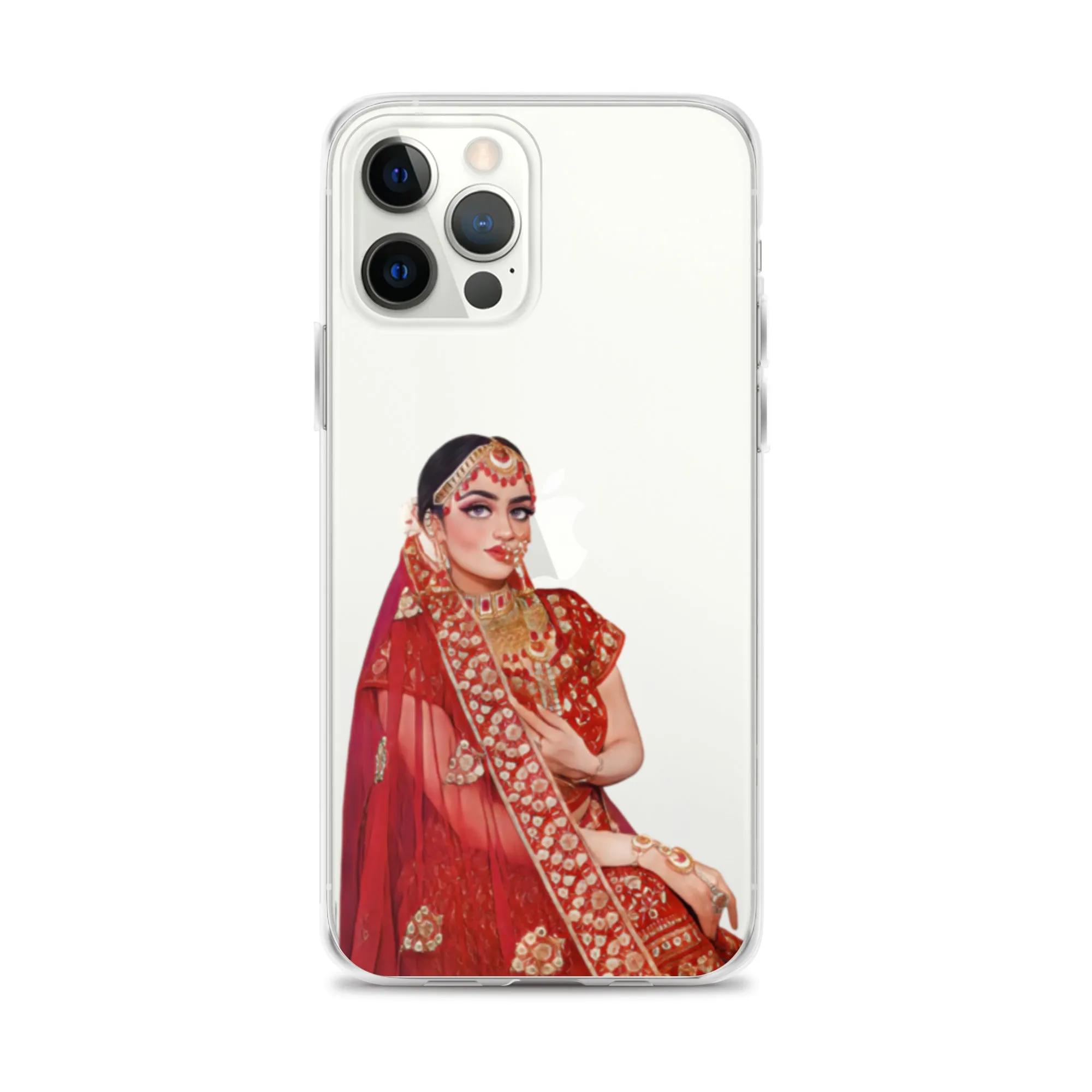 Indian Bride illustration Clear iPhone Case