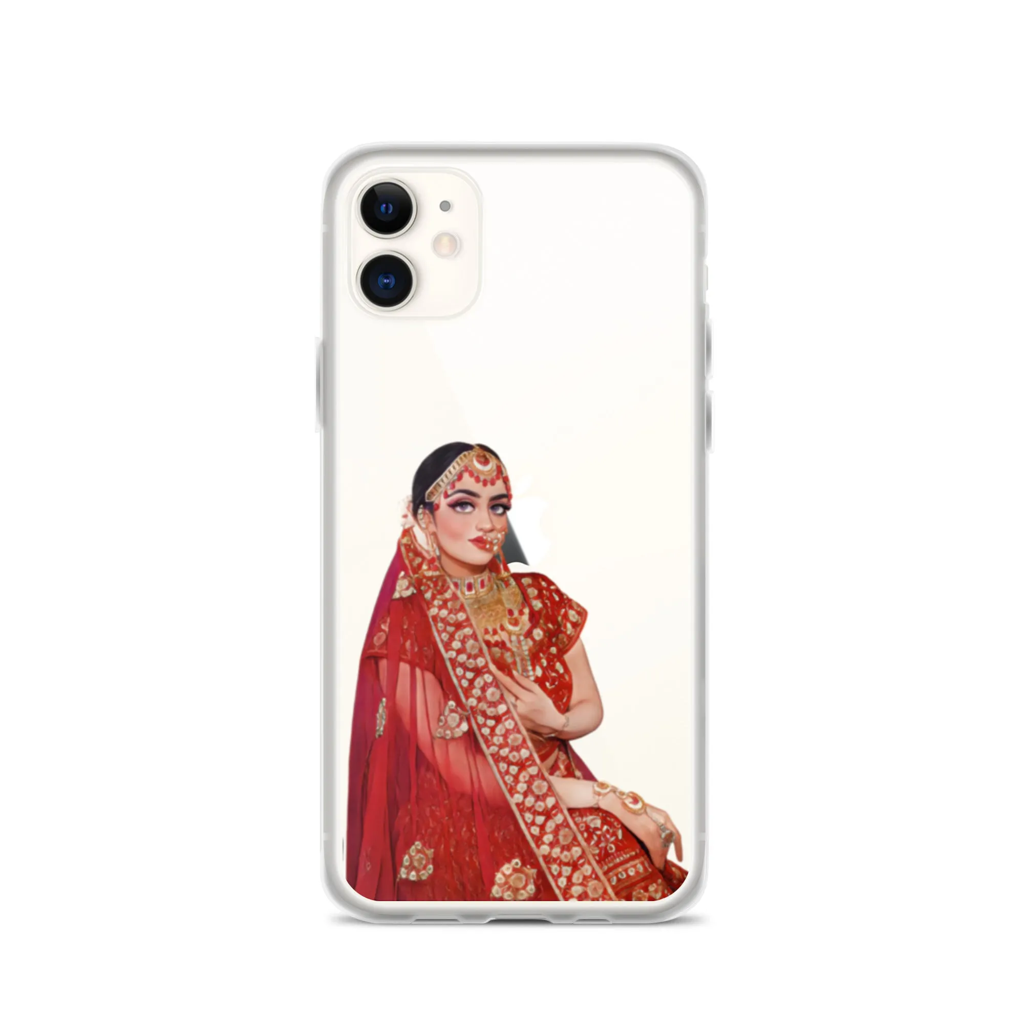 Indian Bride illustration Clear iPhone Case