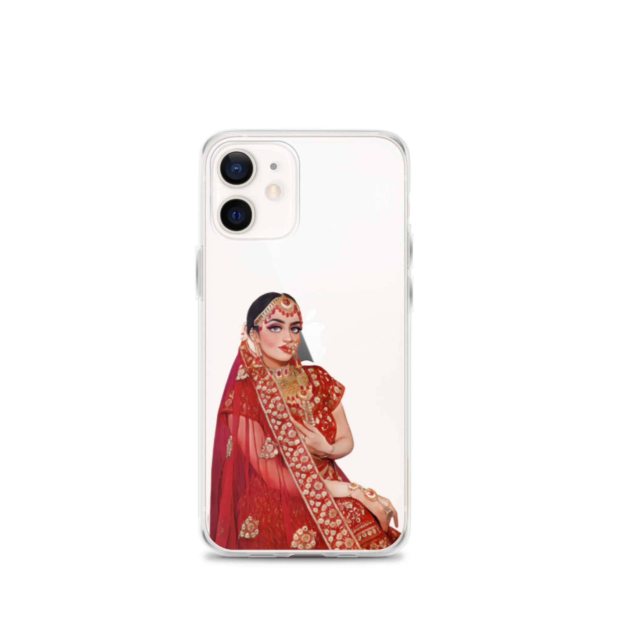 Indian Bride illustration Clear iPhone Case