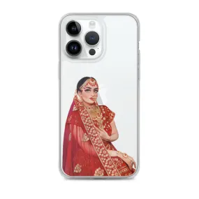 Indian Bride illustration Clear iPhone Case