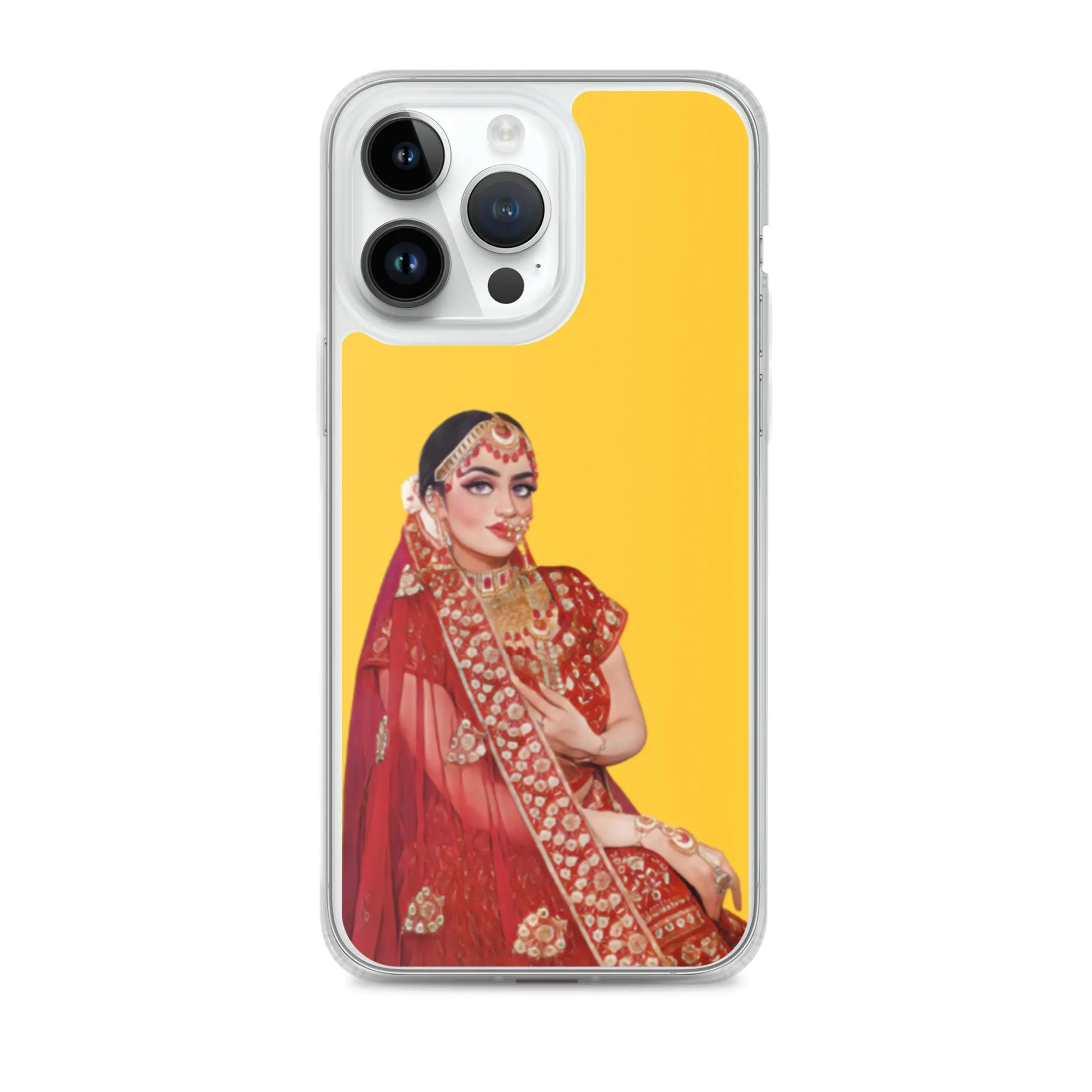 Indian Bride illustration iPhone Case