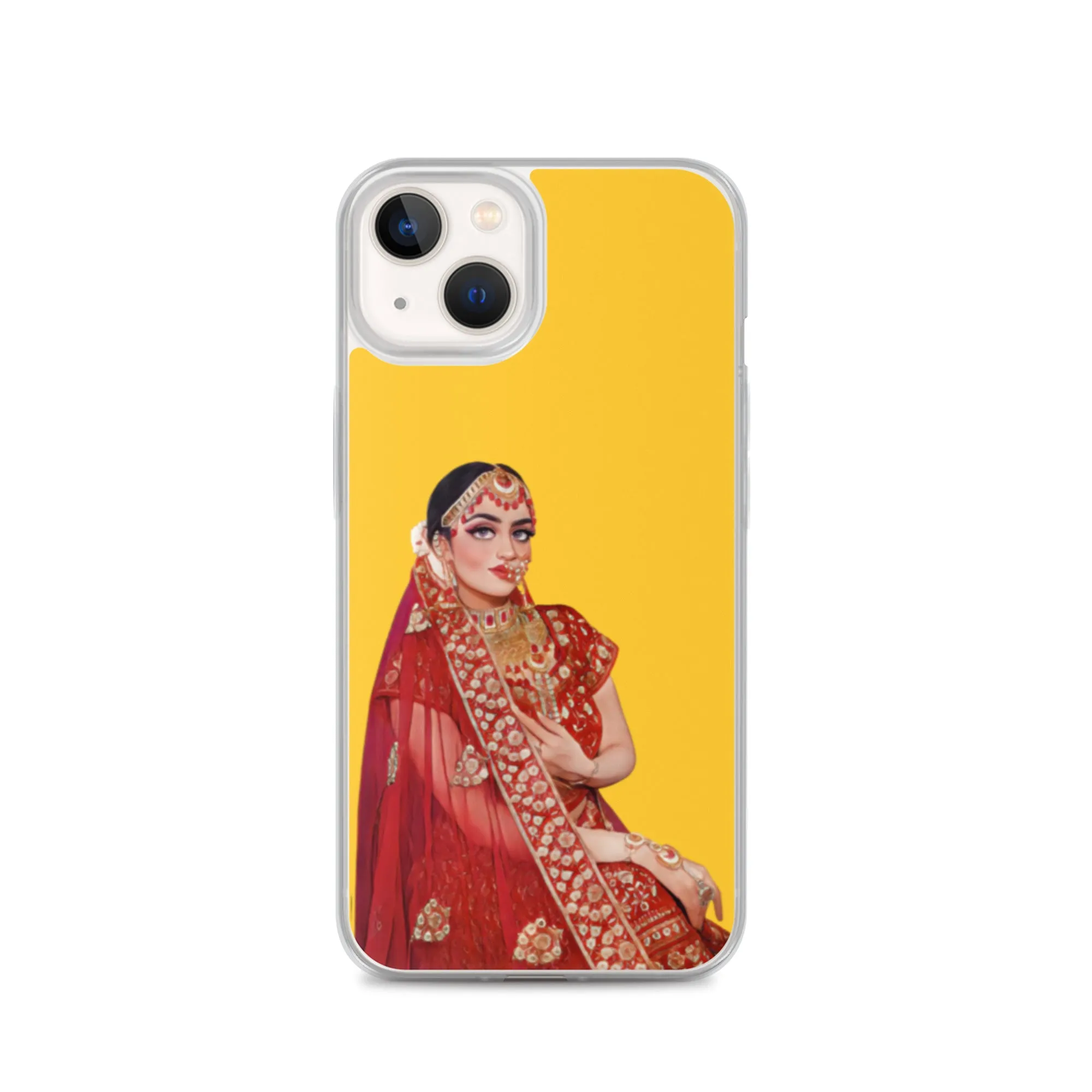 Indian Bride illustration iPhone Case