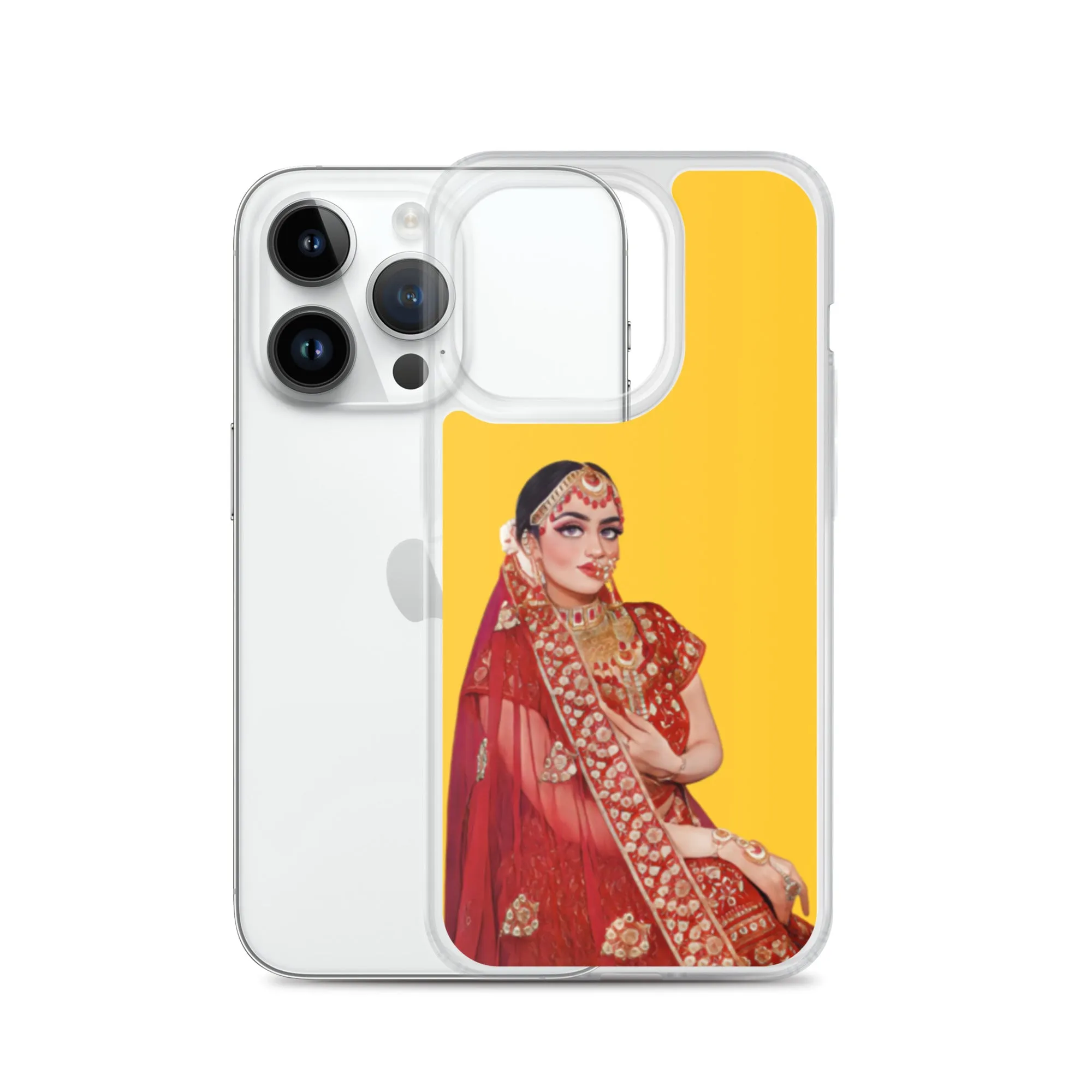 Indian Bride illustration iPhone Case