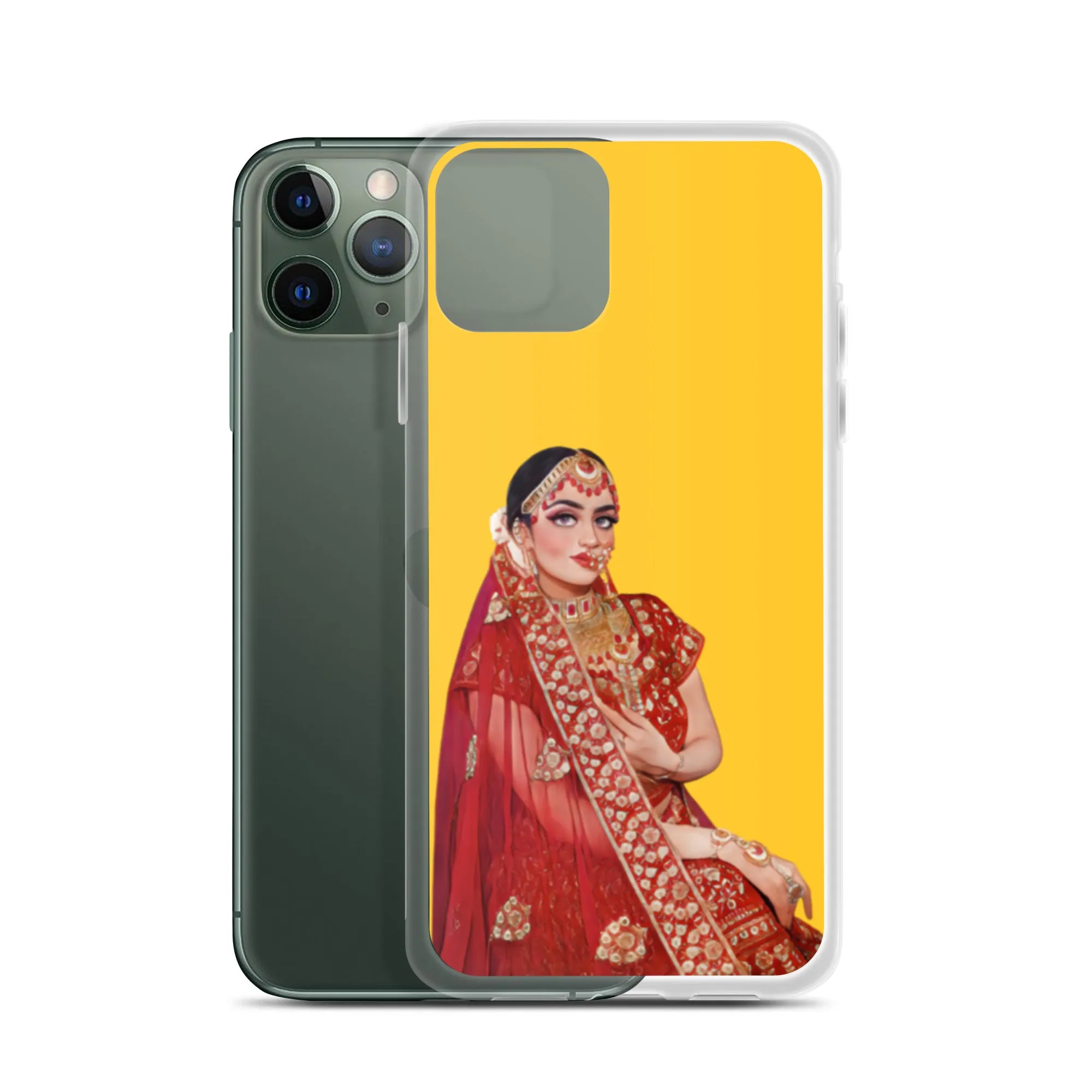 Indian Bride illustration iPhone Case