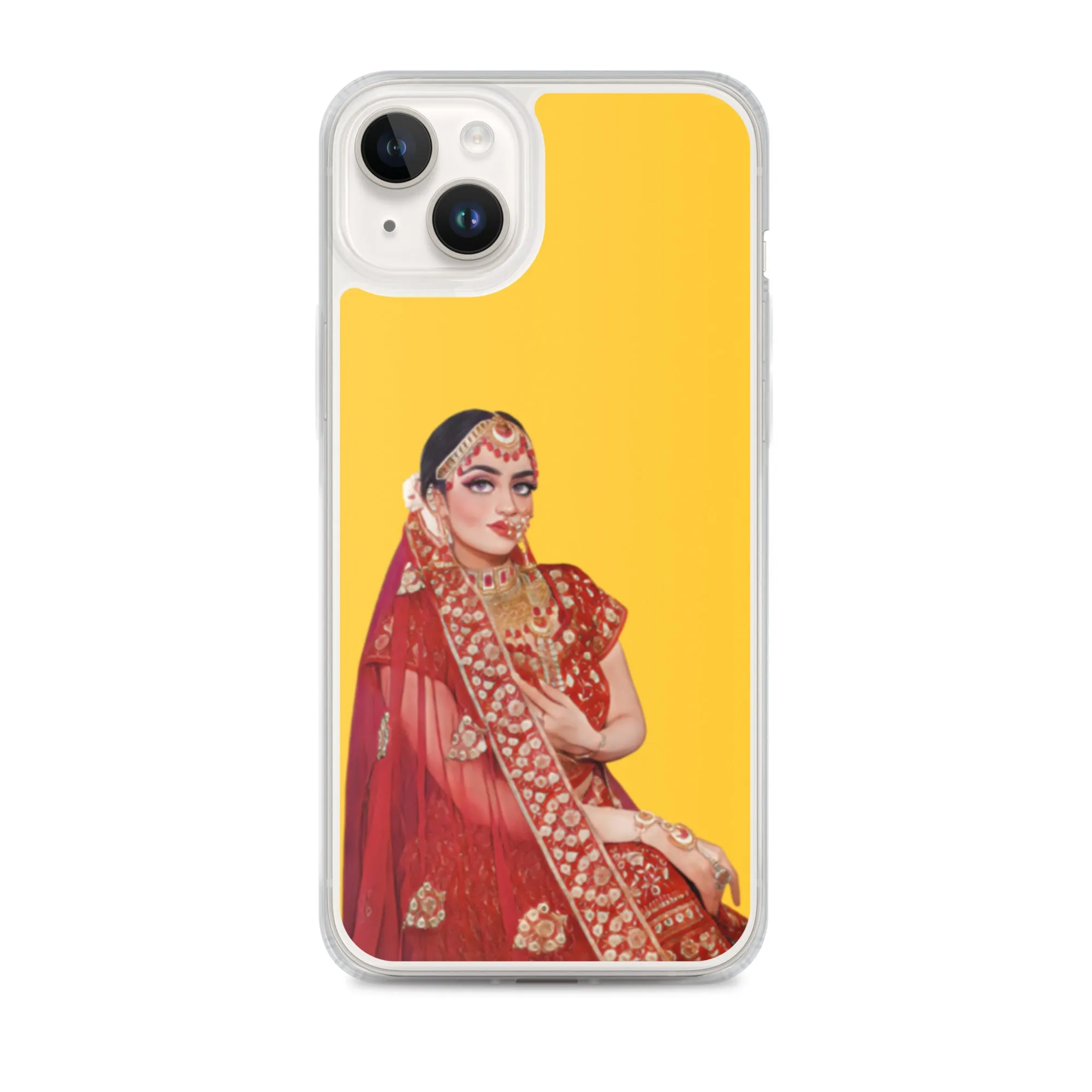 Indian Bride illustration iPhone Case