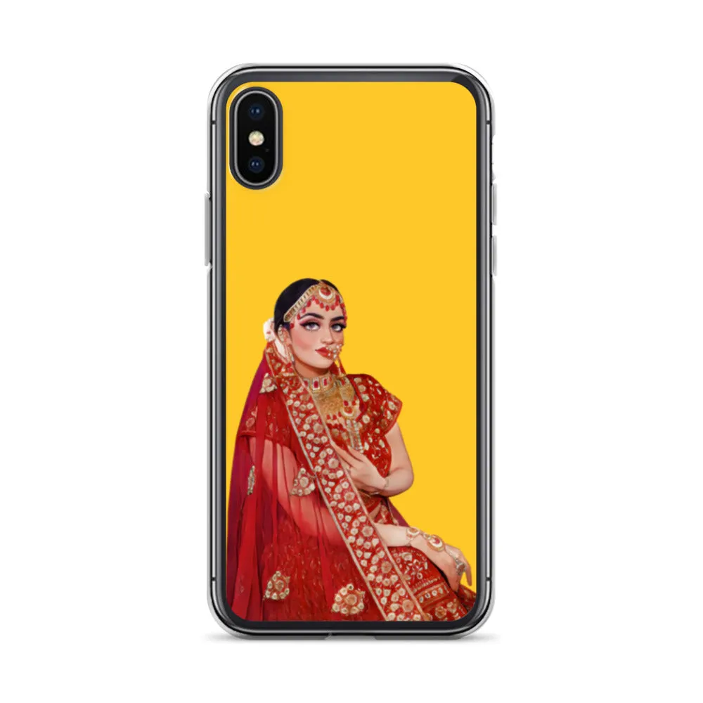 Indian Bride illustration iPhone Case