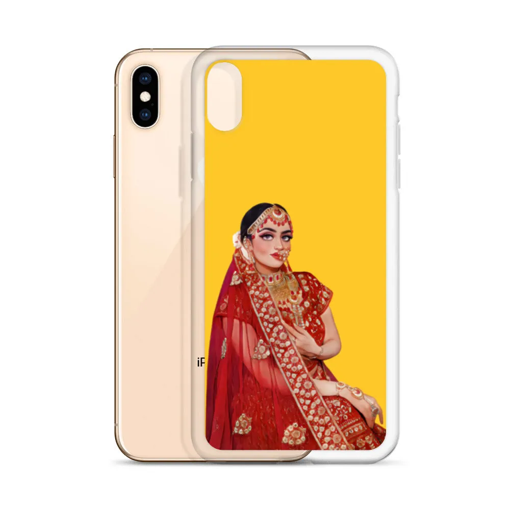 Indian Bride illustration iPhone Case