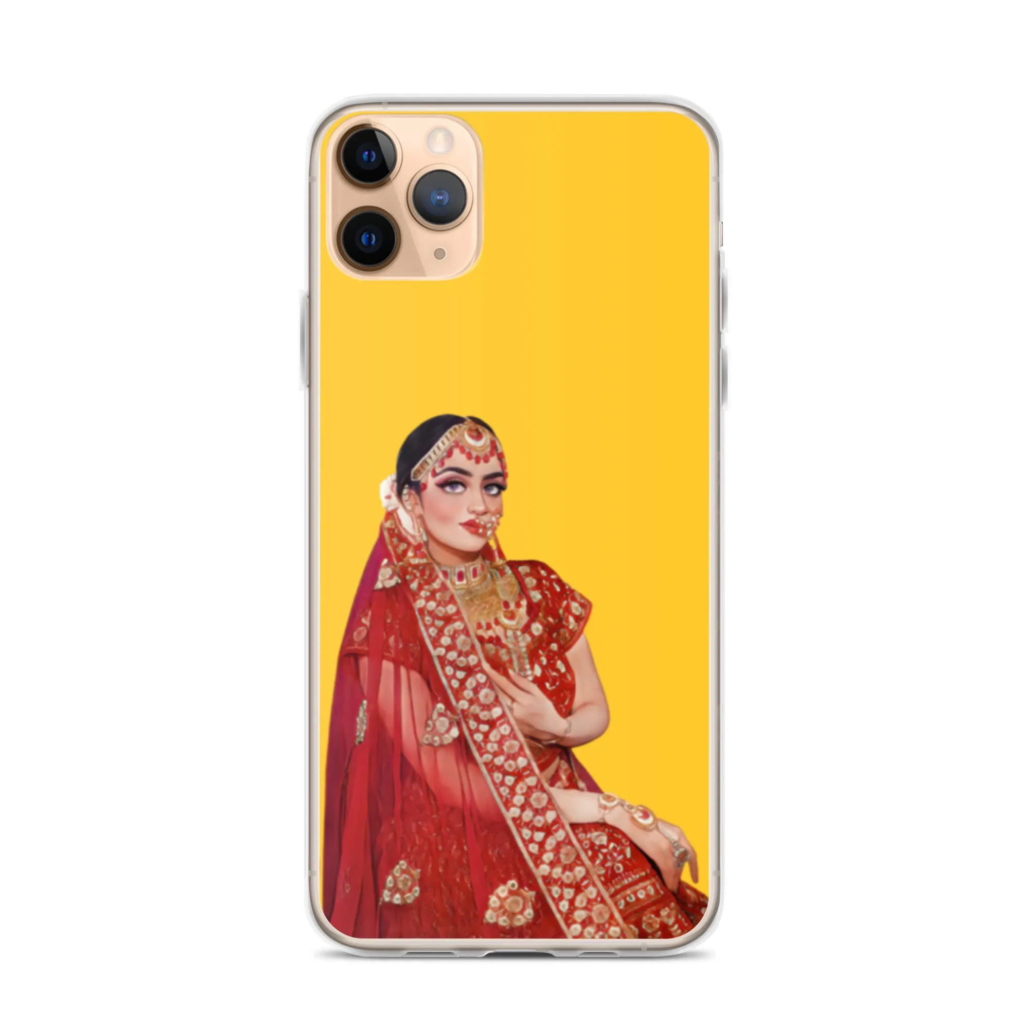 Indian Bride illustration iPhone Case