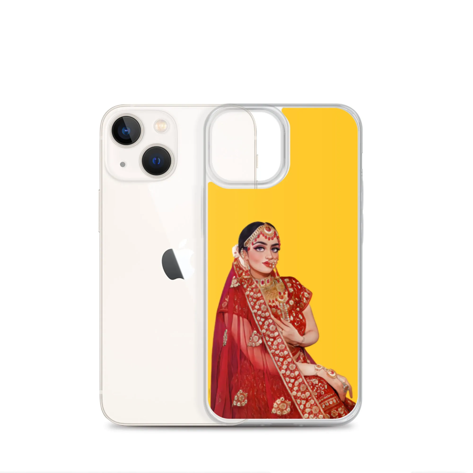 Indian Bride illustration iPhone Case