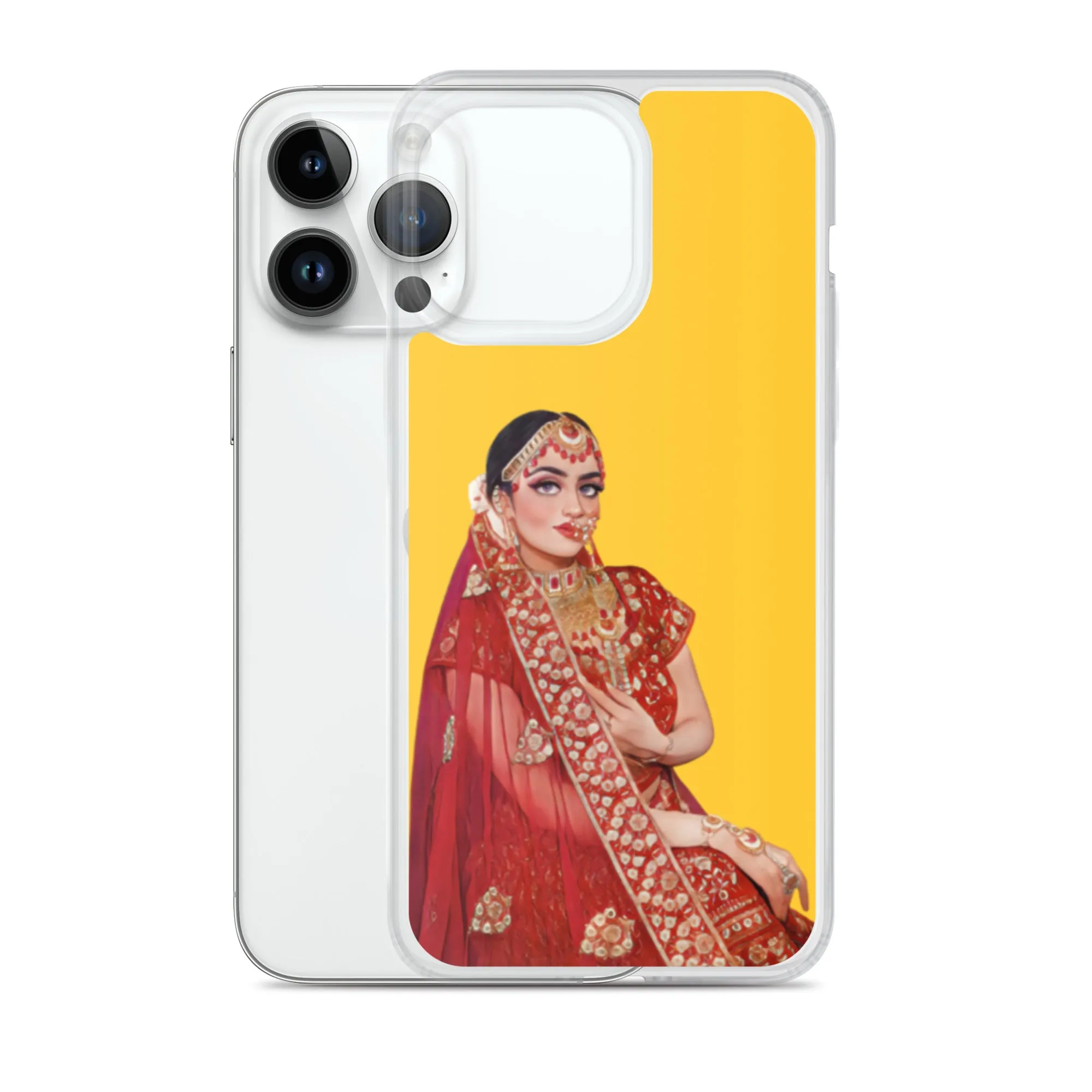 Indian Bride illustration iPhone Case