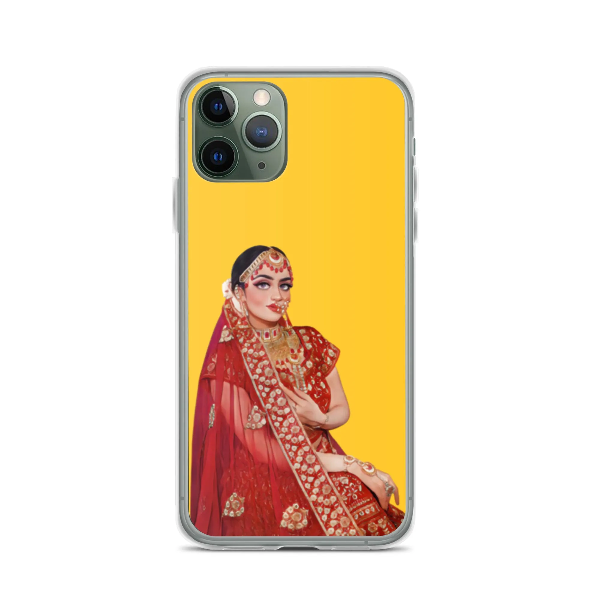 Indian Bride illustration iPhone Case