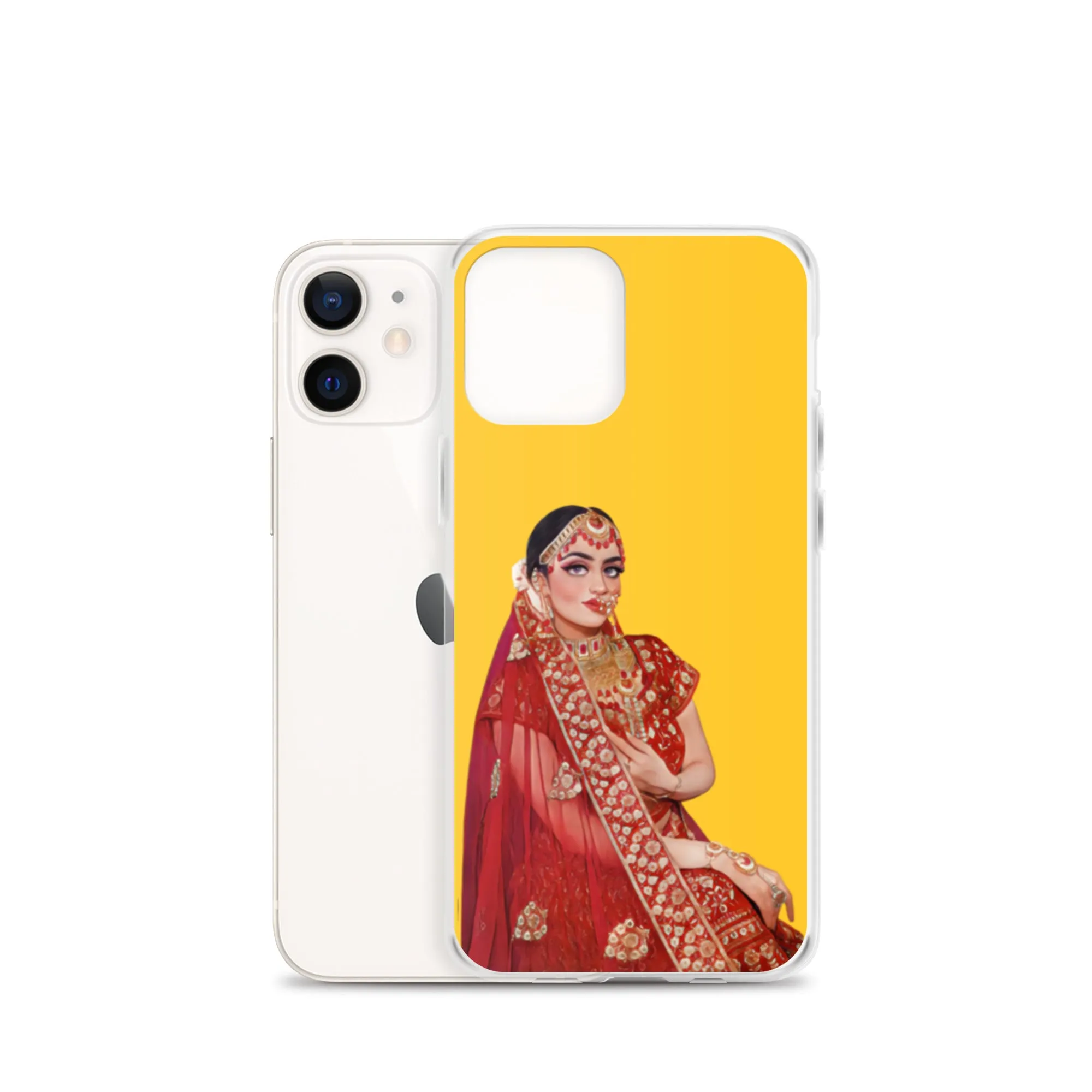 Indian Bride illustration iPhone Case