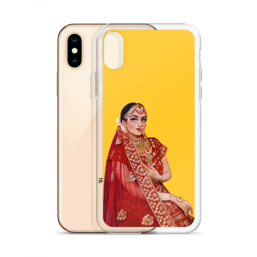 Indian Bride illustration iPhone Case