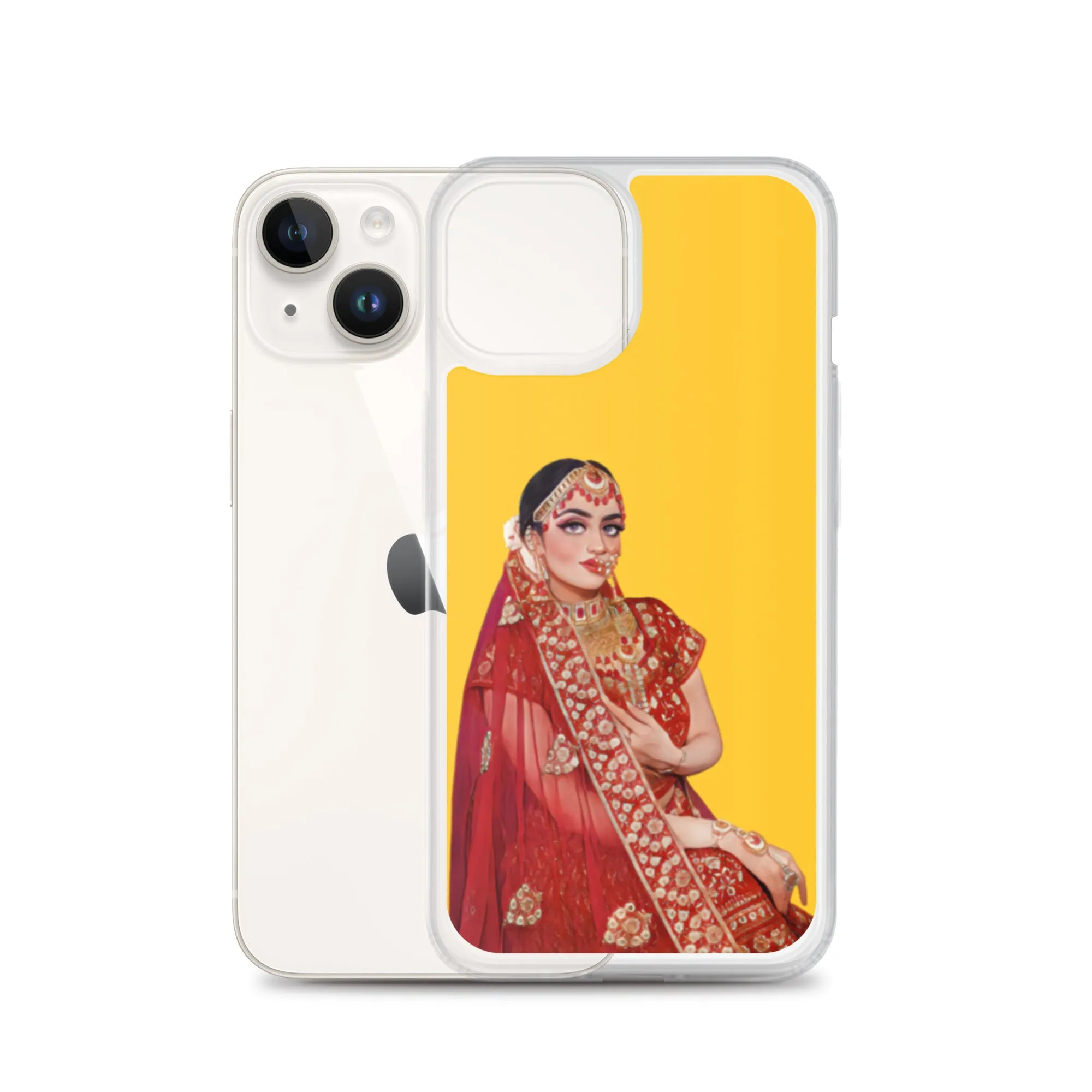 Indian Bride illustration iPhone Case