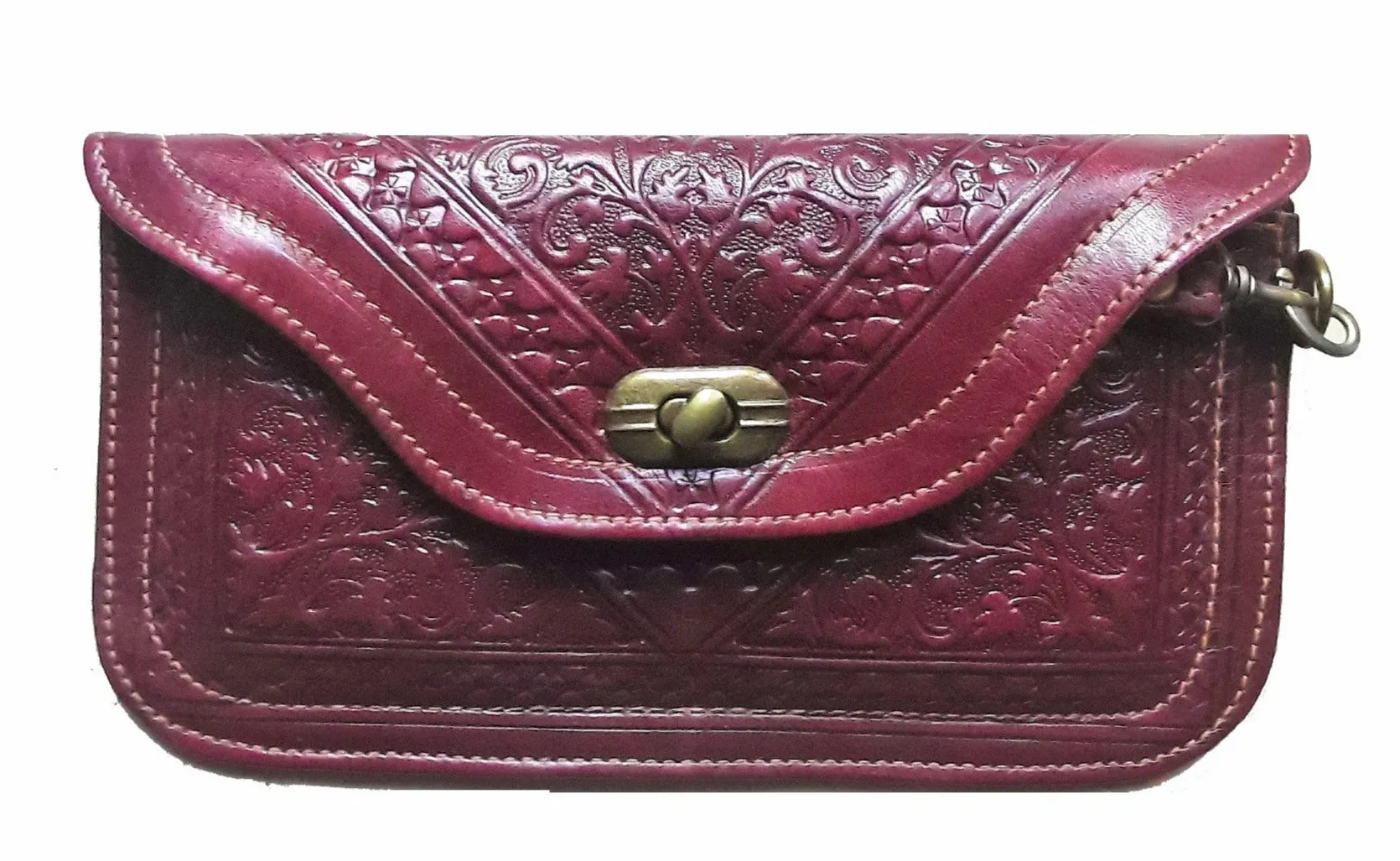 Kharrazine Clutch - Deep Red / Burgundy