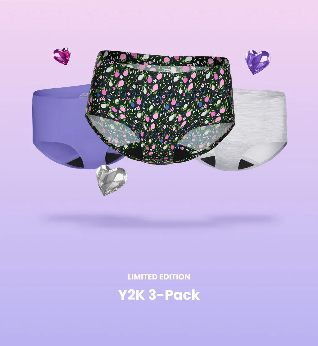 (Kit Item) Y2K SLP 4-Pack Heather Grey/Festival Blue/Perfect Pear 3-Pack | Boyshort