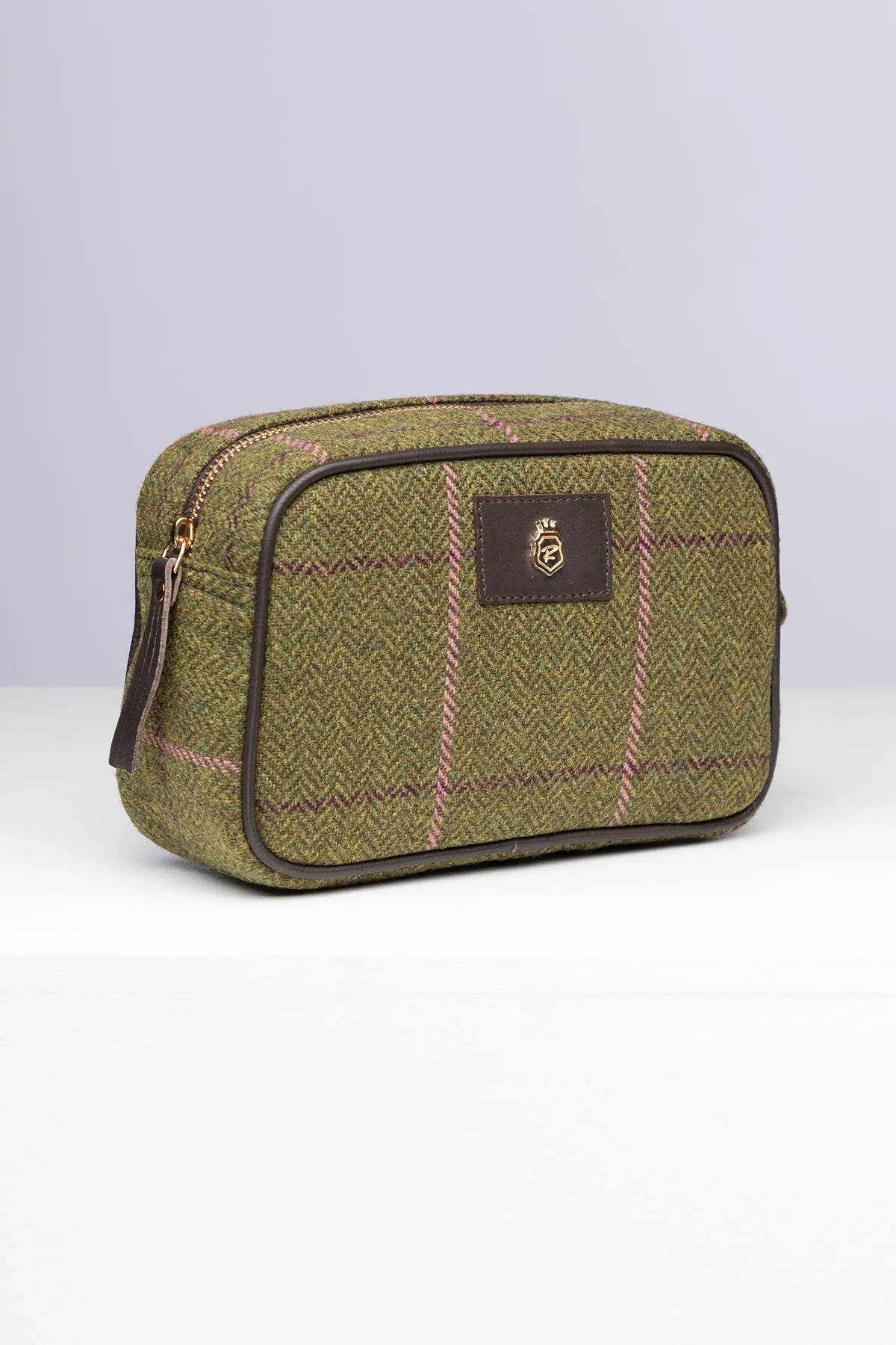 Large Tweed Makeup Bag - Helmsley