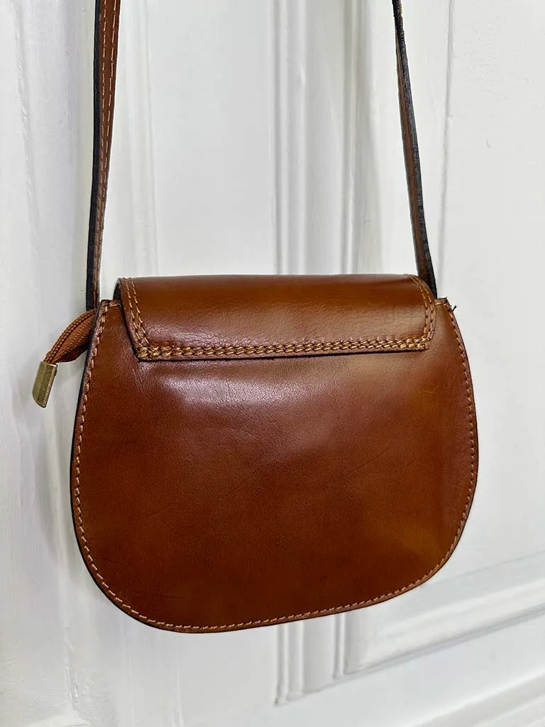 Leather Saddle Bag - Tan