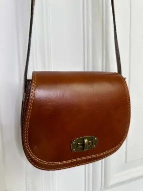 Leather Saddle Bag - Tan