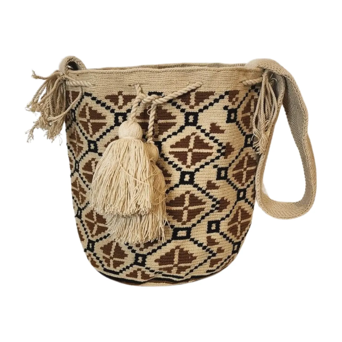 Lyra Large Handmade Crochet Wayuu Mochila Bag