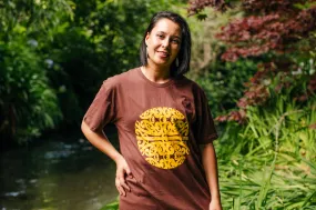 Mahina Print Tee - Chestnut