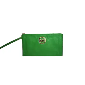 Michael Kors Green Leather Fulton Wristlet | Gently Used |