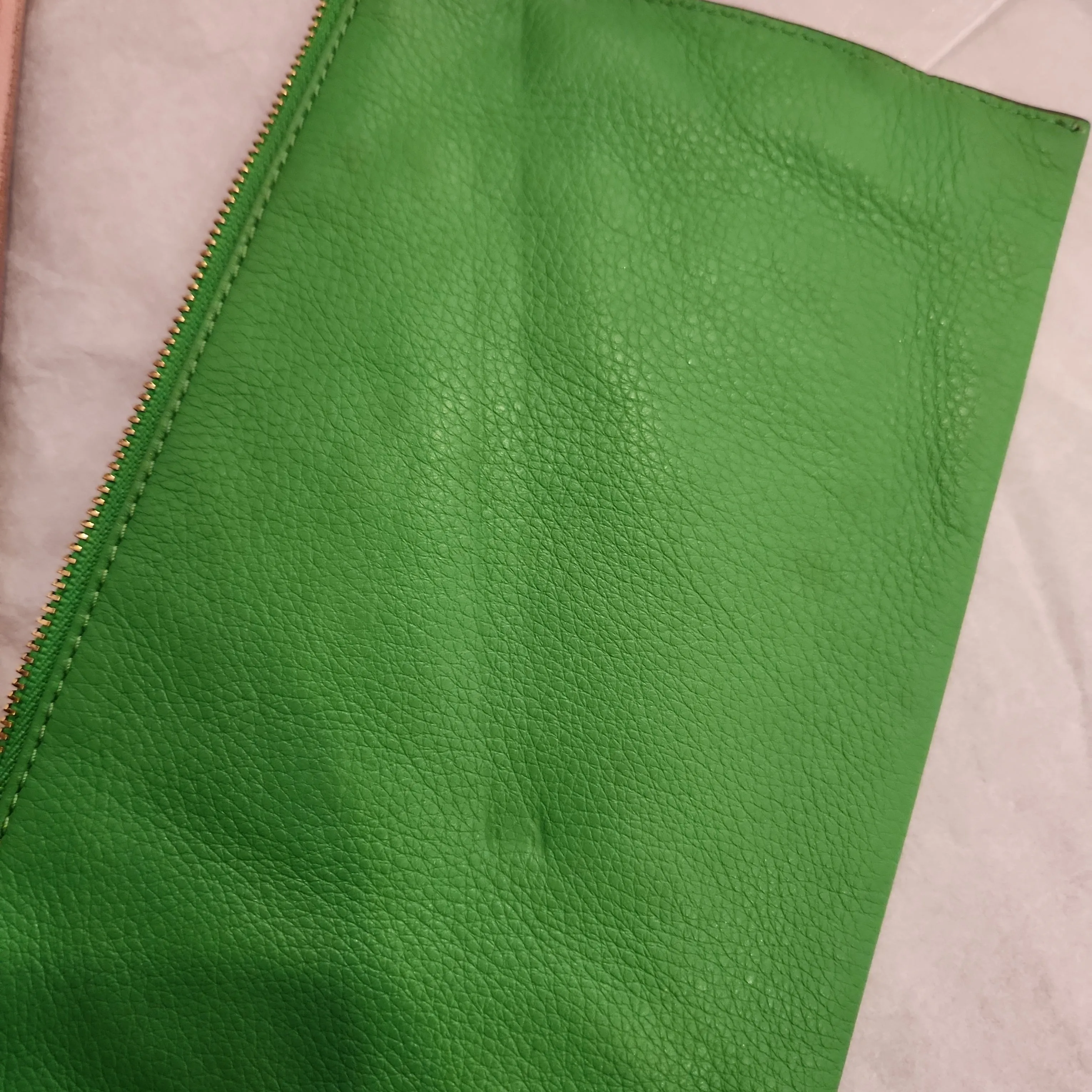 Michael Kors Green Leather Fulton Wristlet | Gently Used |