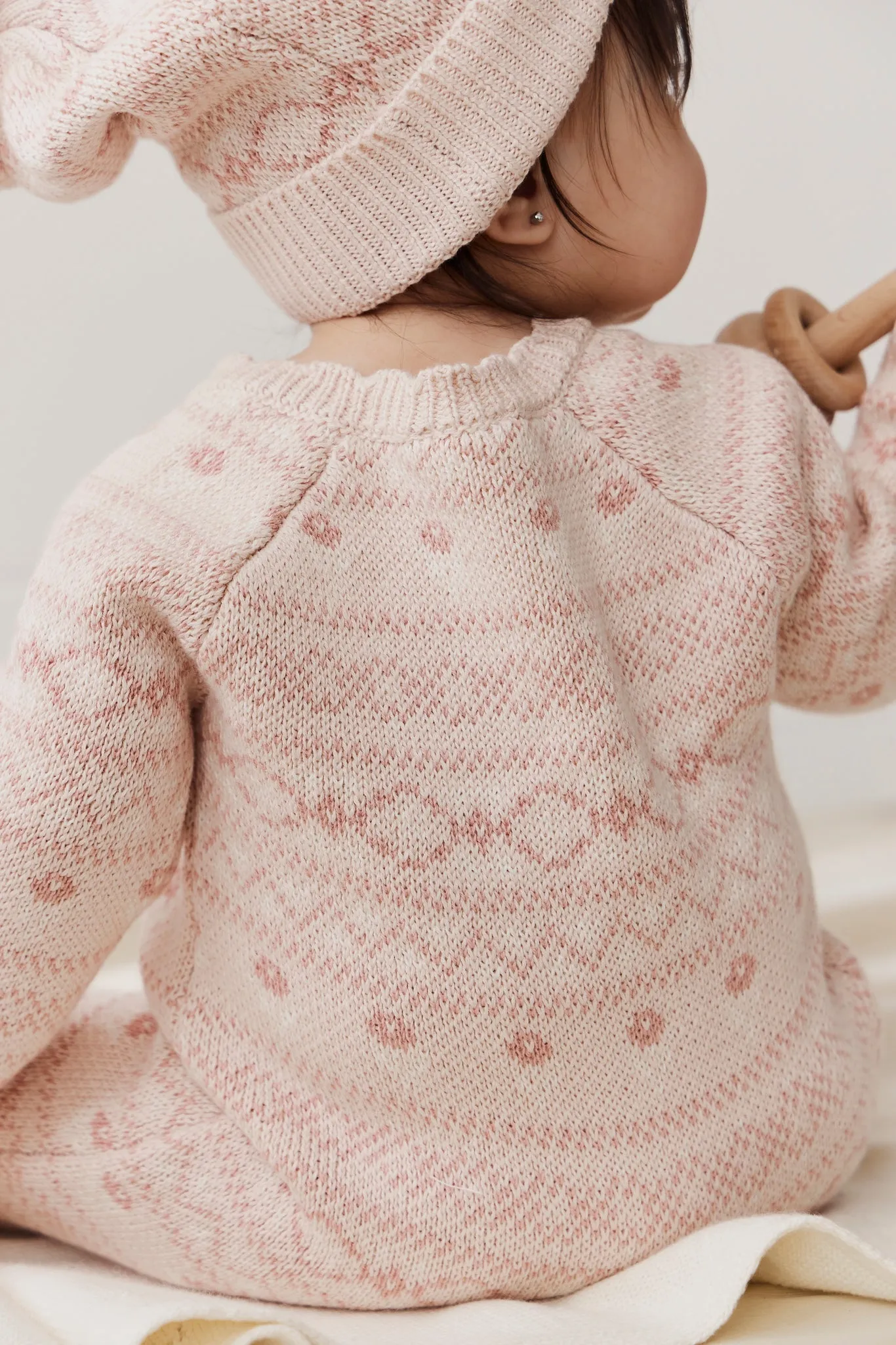 Millie Onepiece - Millie Fairisle Whisper Pink