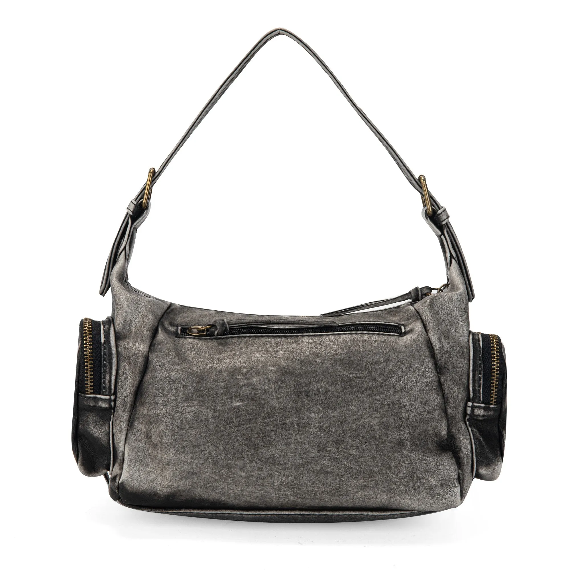 MWC-223 Montana West Stone Wash Hobo/Crossbody - Black