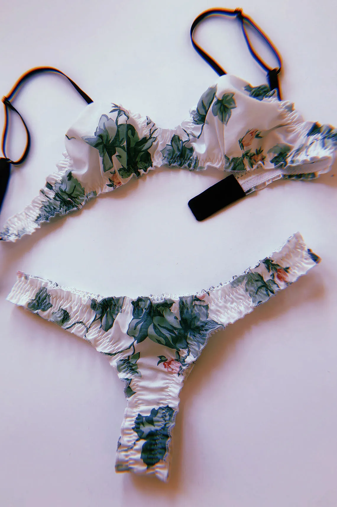 Mystery Print Oleander Thong Set