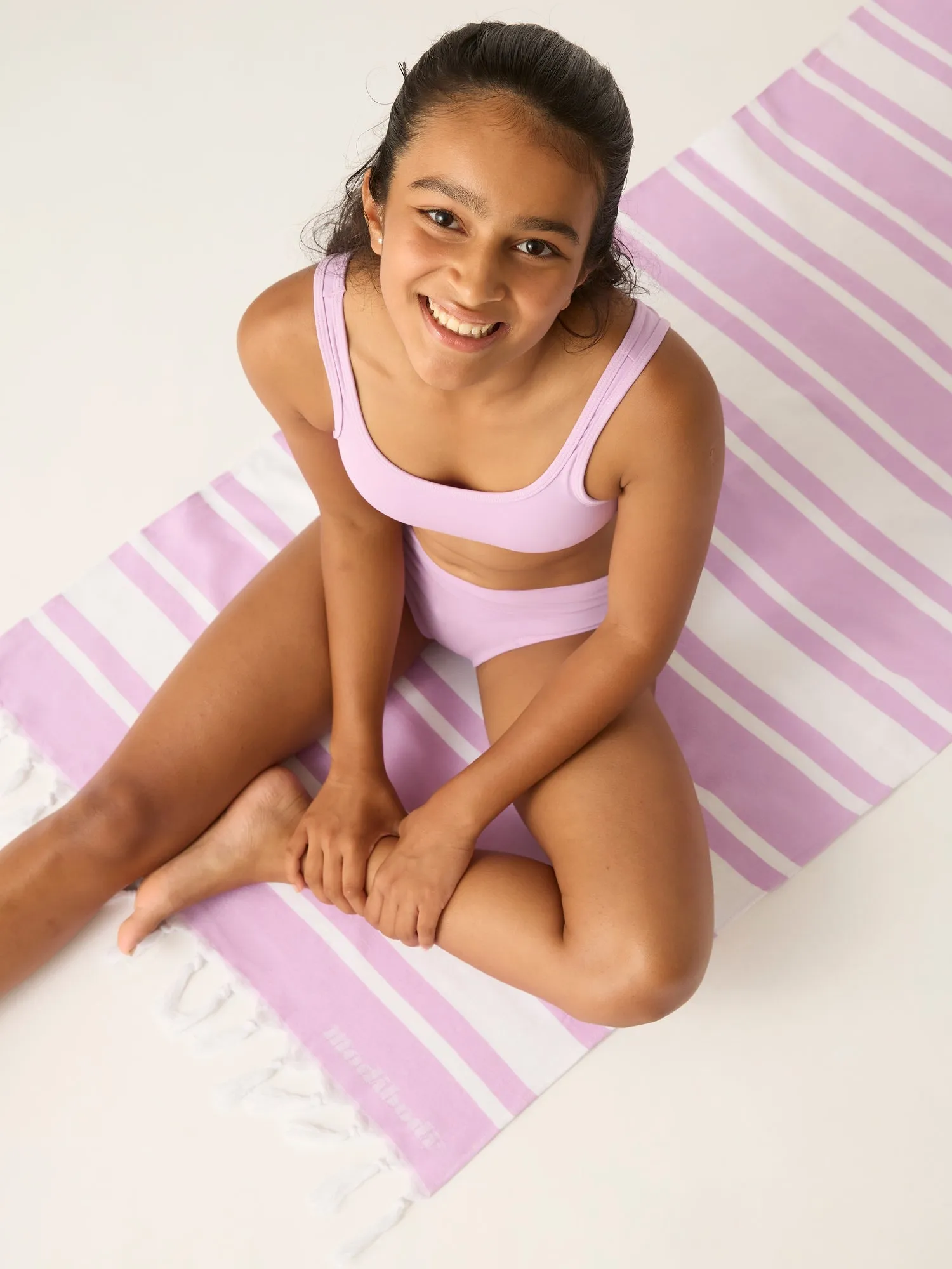 Organic Cotton Beach Towel Lilac