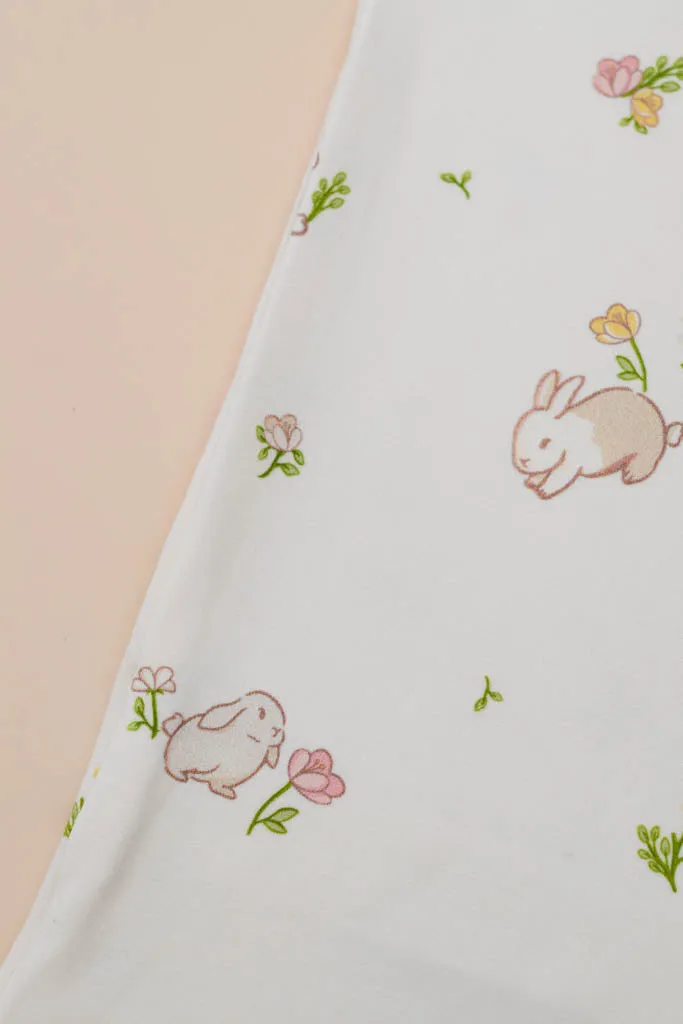 Pillow Case - Floral Bunny (Pillow not included)