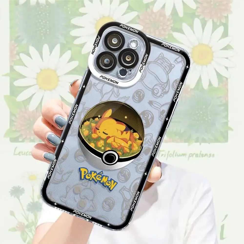 Pokemon Phone Case for Apple iPhone 15 Pro Max 13 14 Plus 12 Mini 11 Pro XR 8 SE 7 6S XS MAX Cover