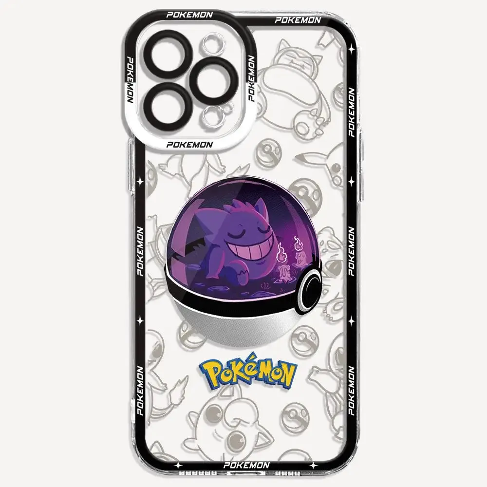 Pokemon Phone Case for Apple iPhone 15 Pro Max 13 14 Plus 12 Mini 11 Pro XR 8 SE 7 6S XS MAX Cover