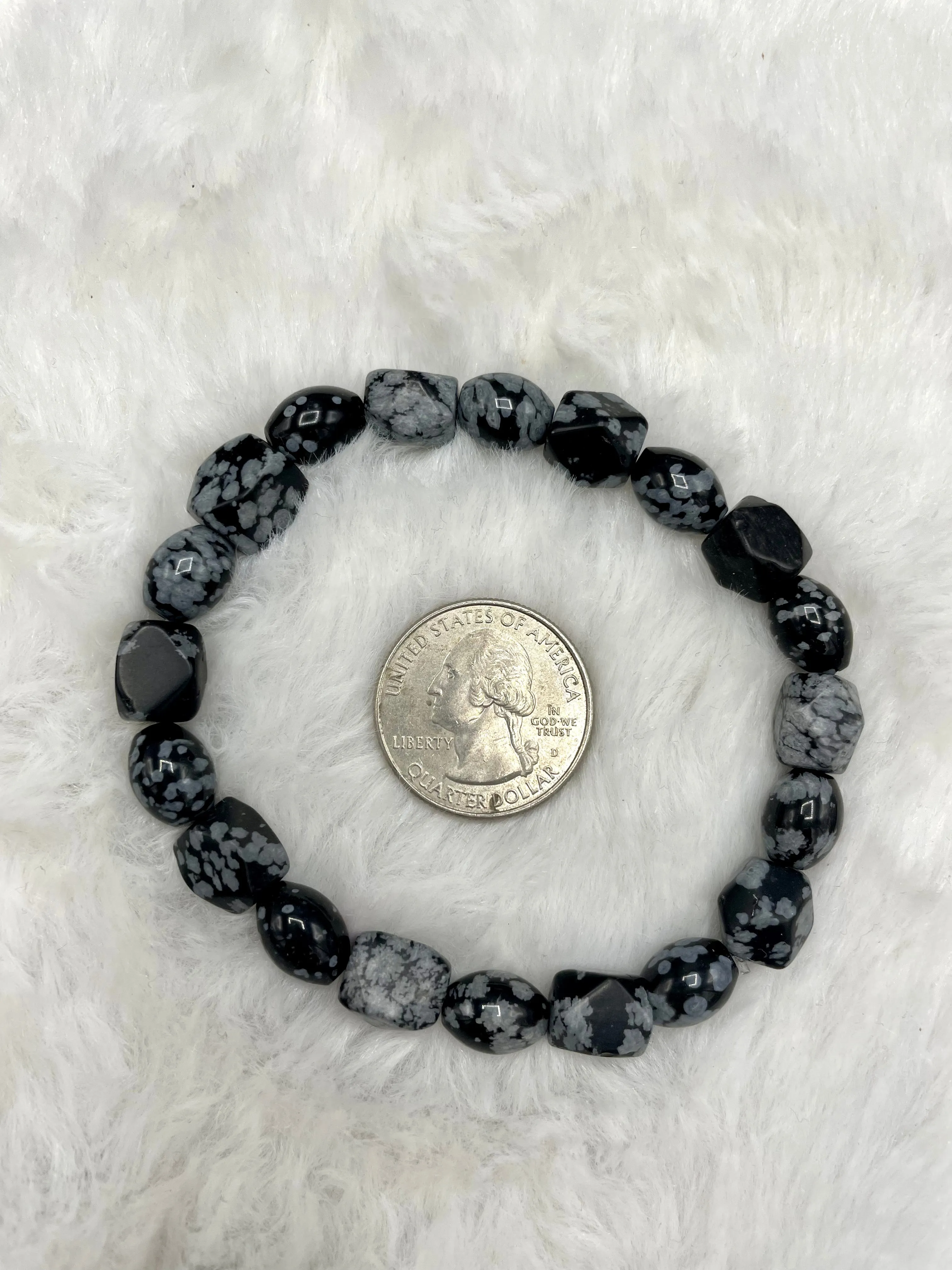 Snowflake Obsidian Bracelet