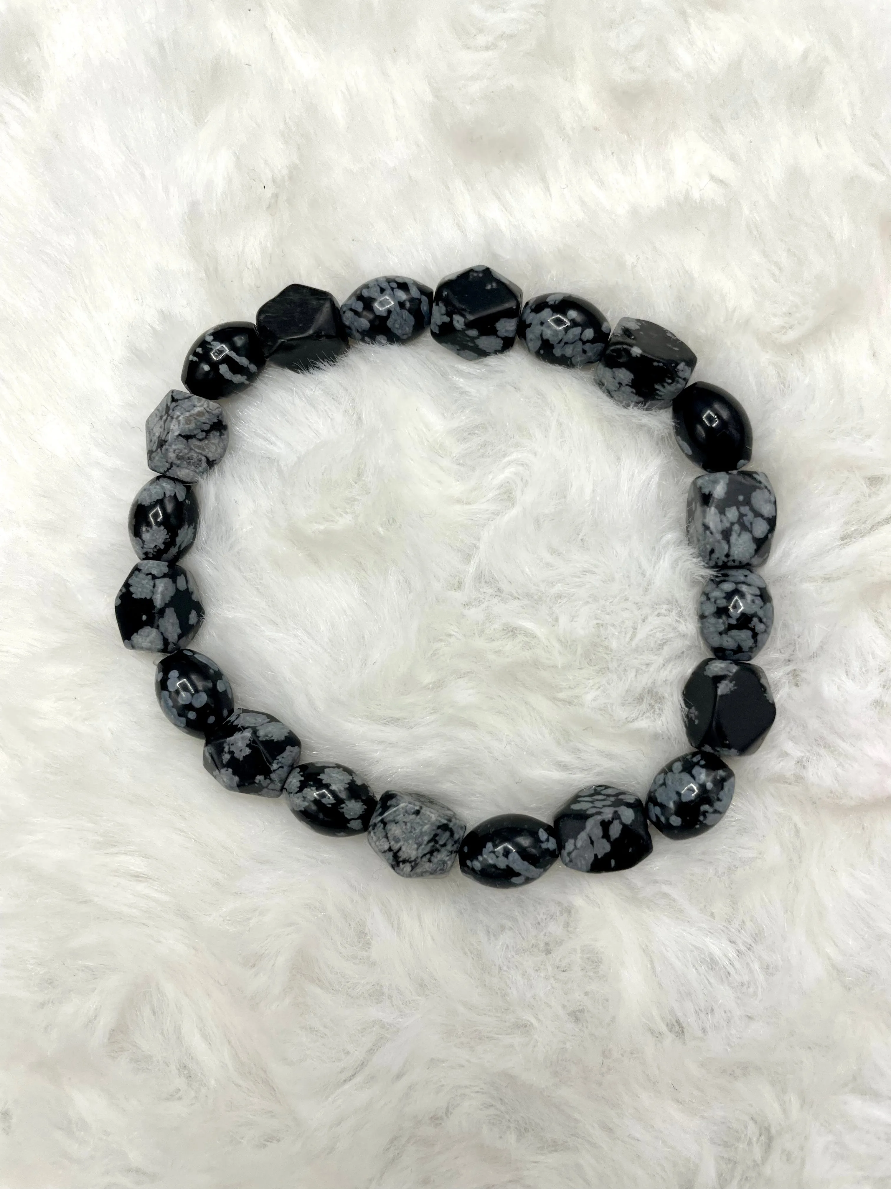 Snowflake Obsidian Bracelet