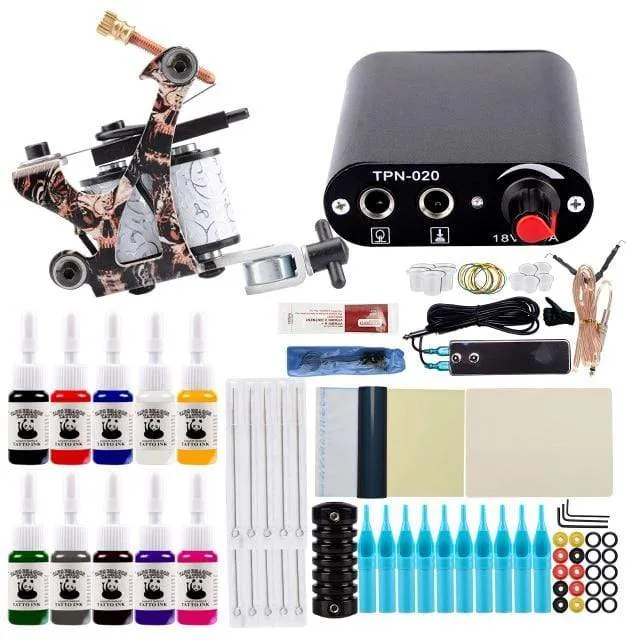 Tattoo Kit Power Supply For Tattoo Machine Kit Pigments For Permanent Makeup Tattoo Set For Beginners Tattoo Machine Full Set