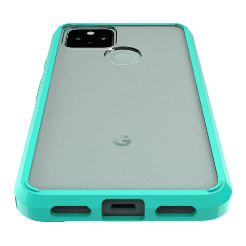 Teal Clear Pixel 5 Case - Hard Shell Series