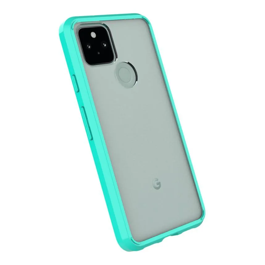 Teal Clear Pixel 5 Case - Hard Shell Series