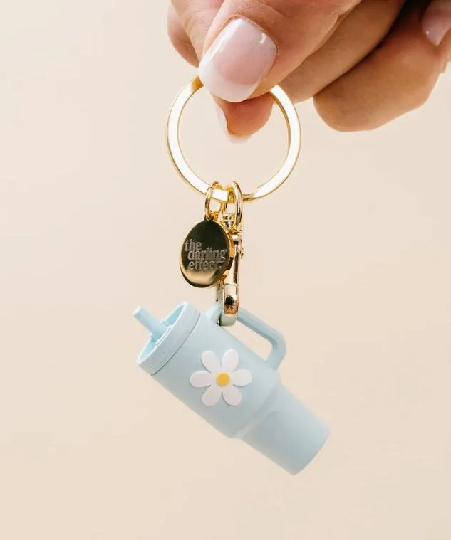 Tiny Tumbler Keychain - Aqua