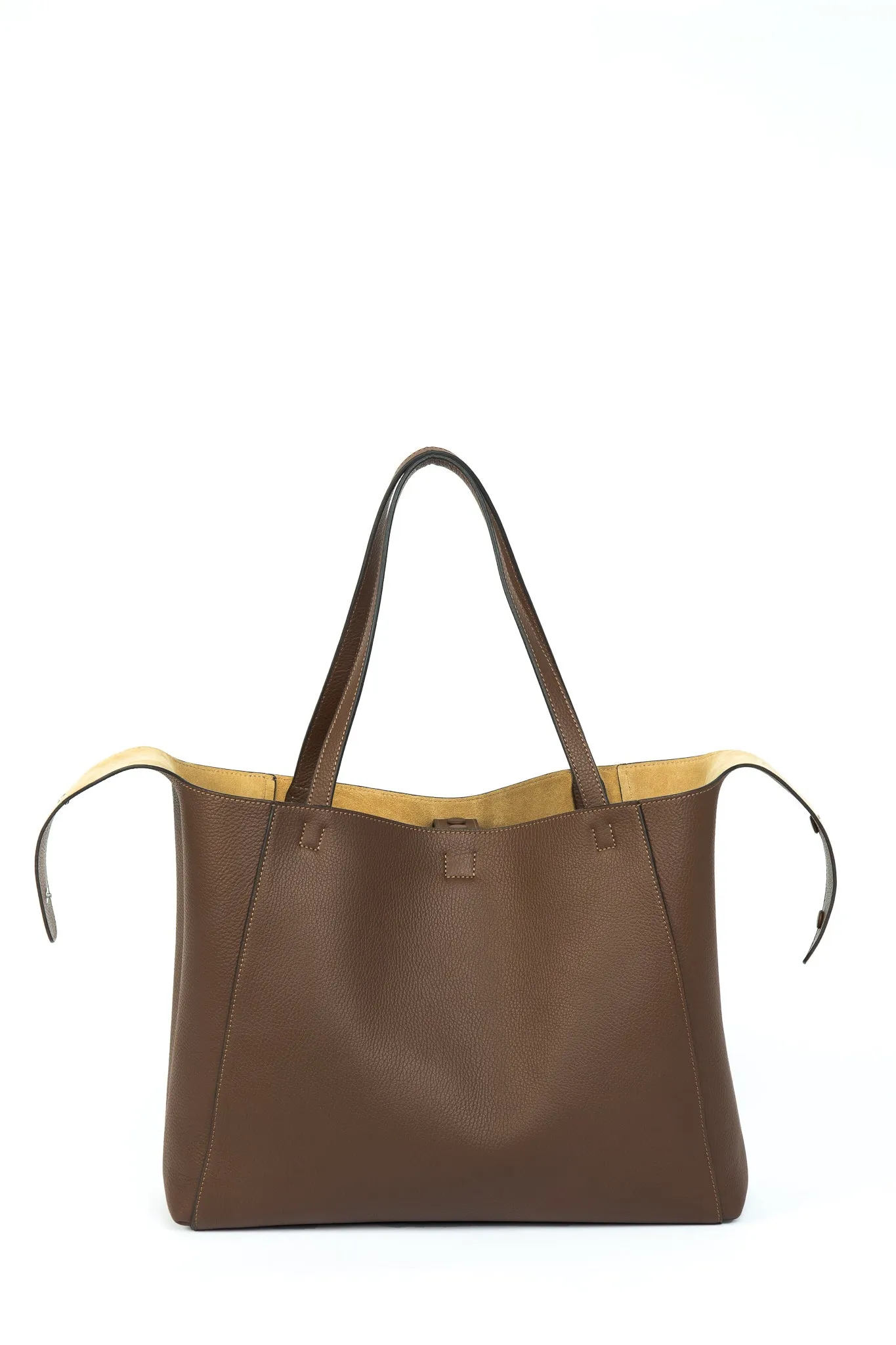 TOTONA HANDBAG IN ITALIAN LEATHER BROWN