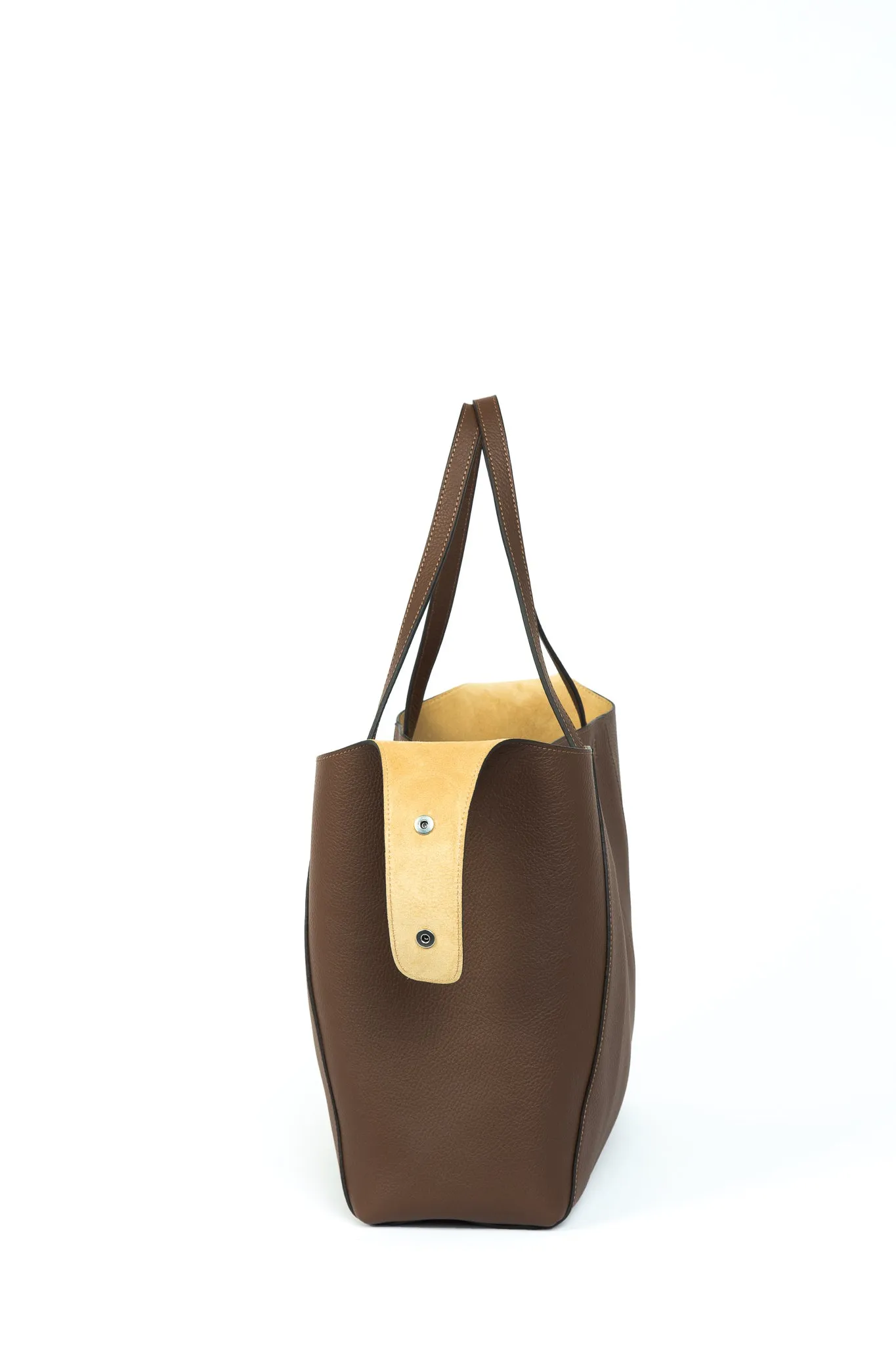 TOTONA HANDBAG IN ITALIAN LEATHER BROWN