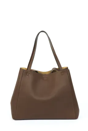 TOTONA HANDBAG IN ITALIAN LEATHER BROWN